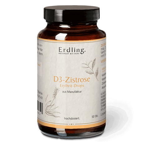 Vitamin D3-Zistrose Drops - Zistrose und Aloe Vera, hochdosiert - 50 Drops Waldkraft Erdling