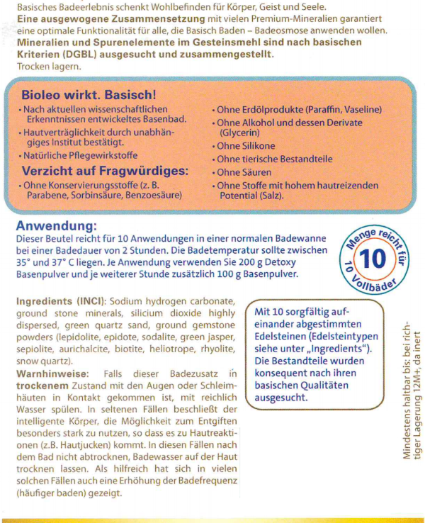 BIOLEO - Detoxy 2000g Basisches Bad | Natürliches Badepulver