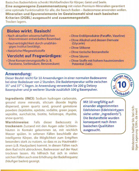BIOLEO - Detoxy 2000g Basisches Bad | Natürliches Badepulver