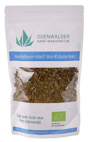 Hanf-Heidelbeerblätter Tee 100g - Odenwälder Hanf - Manufaktur