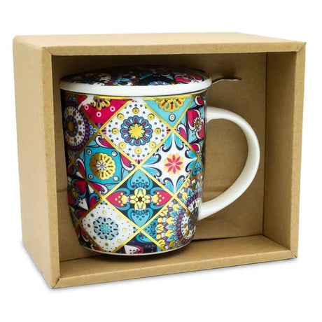 Orientalisch - Teetasse mit Sieb und Deckel