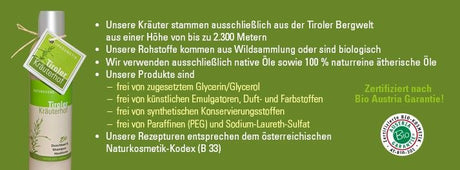 Tiroler Kräuterhof- Naturshampoo Zirbenshampoo