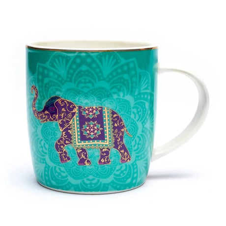 Indischer Elephant - Teetasse mit Sieb und Deckel