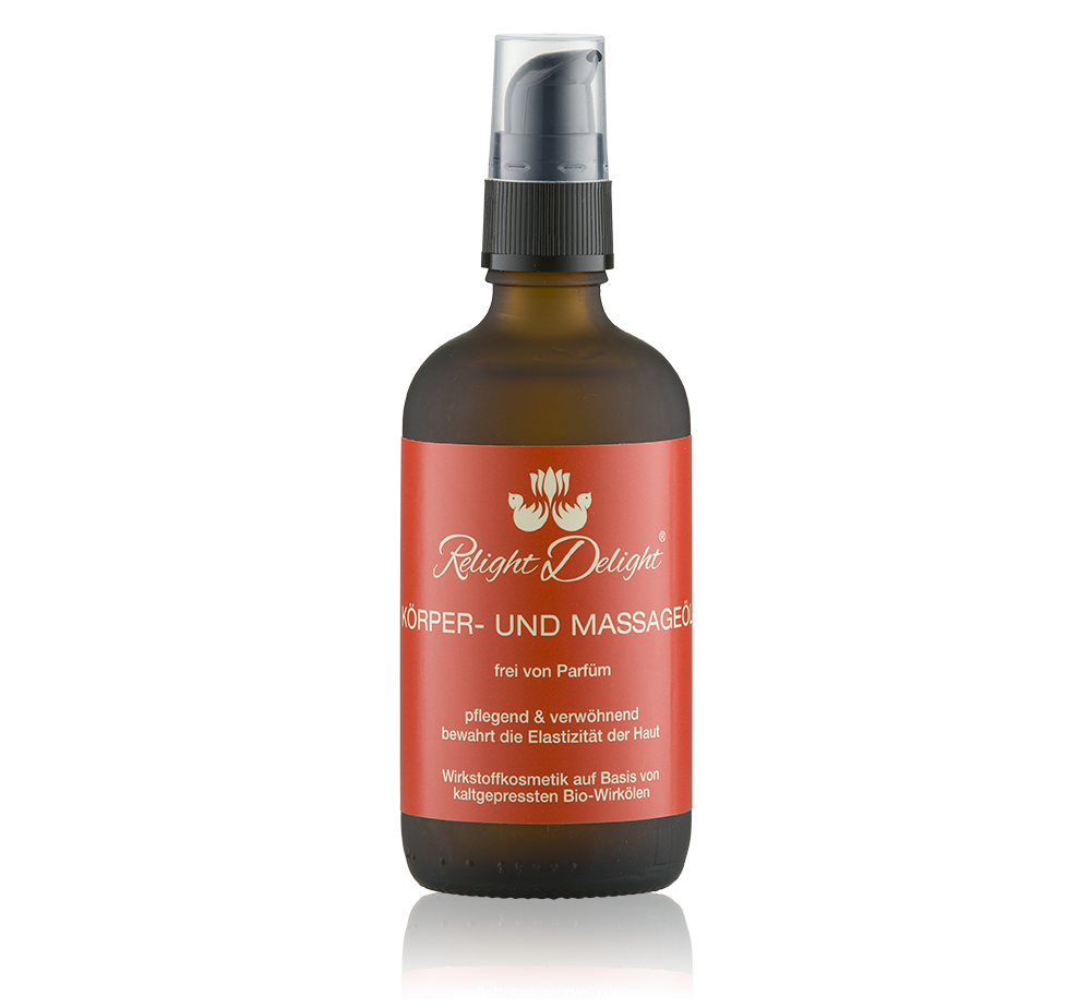 Pflegendes Körper- und Massageöl - frei von Parfüm - 100ml Relight Delight