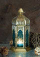 Orientalisches Licht "Magischer Moment" Eisen golden und Türquisglas