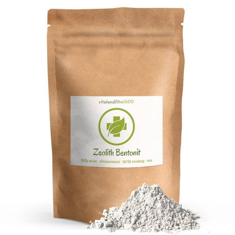 Zeolith-Bentonit Pulver (50 % Naturzeolith, 50 % Bentonit) Vitalundfitmit100